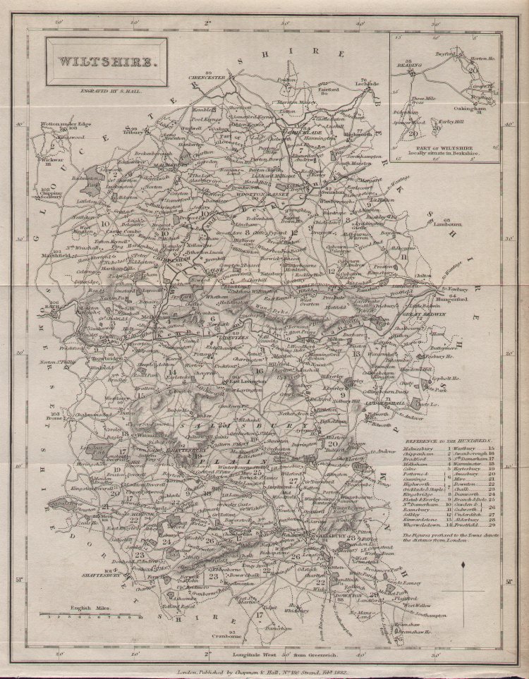 Map of Wiltshire - Hall